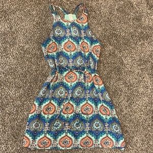 Pink Owl Floral Print Dress